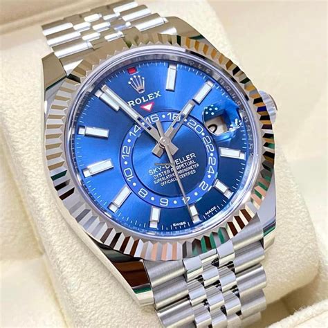 rolex blue sky dweller jubilee|rolex sky dweller price.